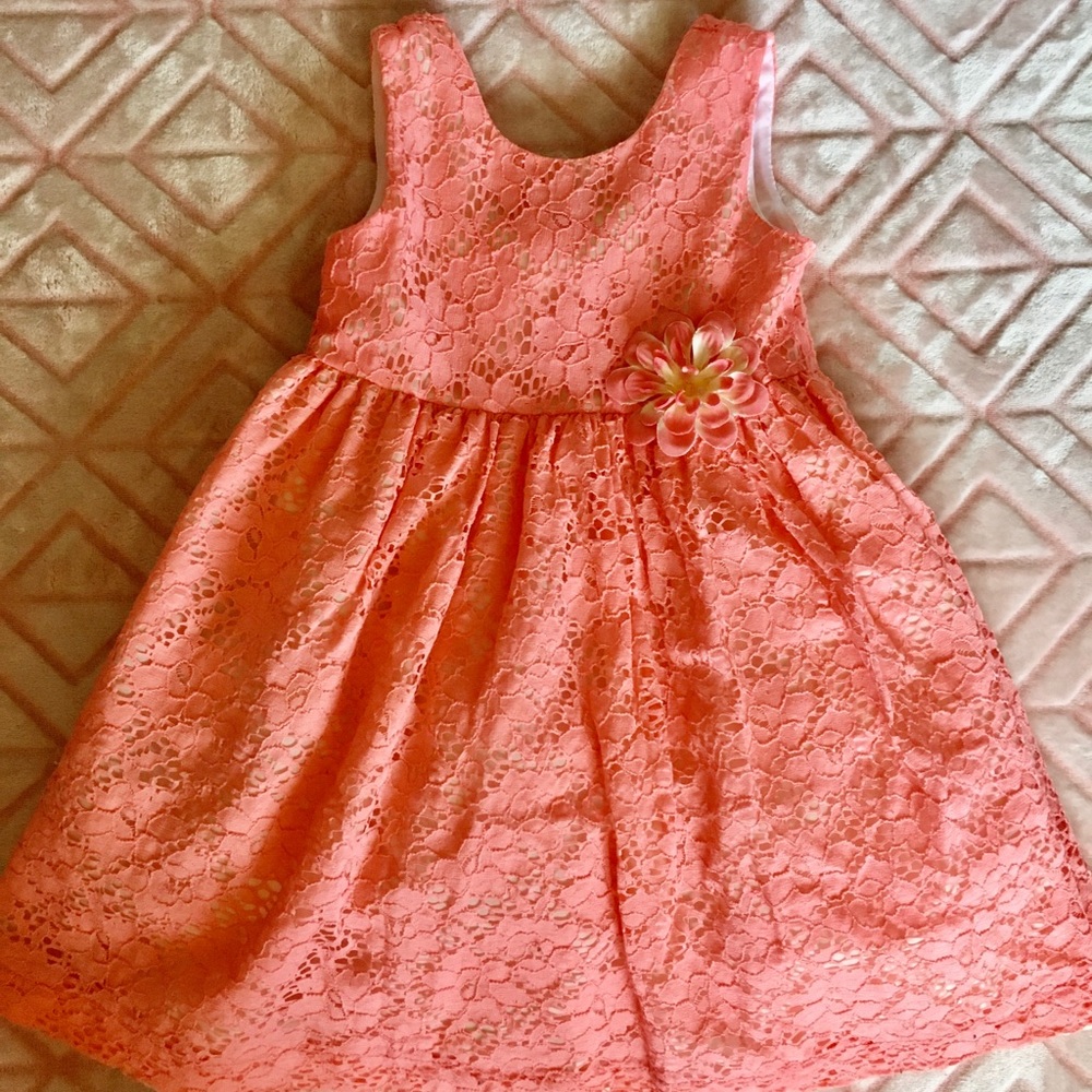 CORAL LACE 4T DRESS